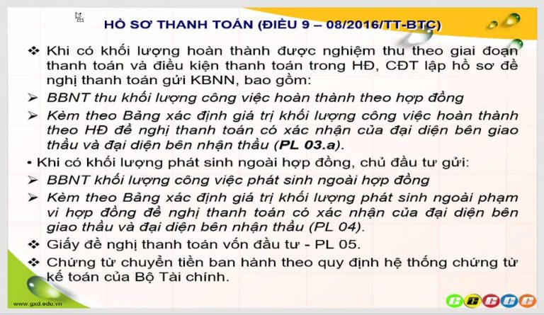 Hồ sơ quyết toán gồm những gì