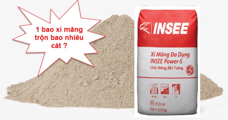 1 bao xi măng trộn bao nhiêu cát