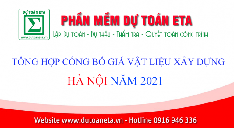 Công bố giá vật liệu xây dựng 2021