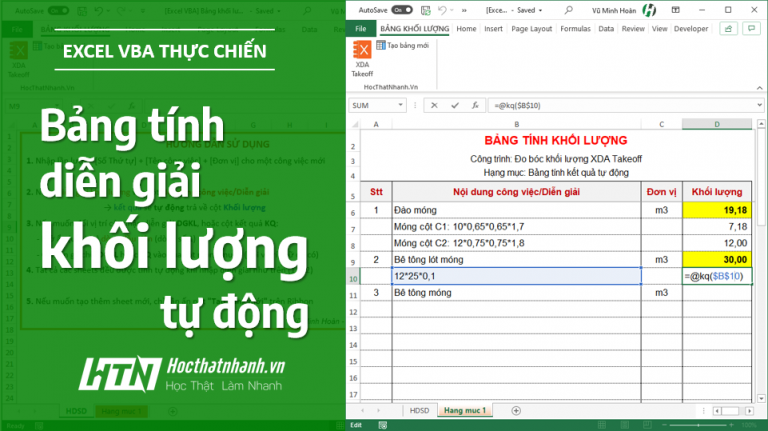 File excel bóc khối lượng điện